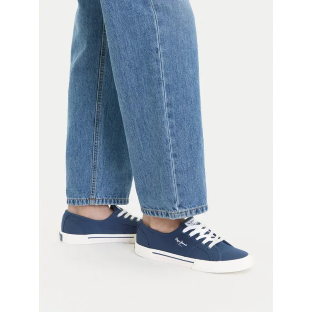 Tenisówki Pepe Jeans Brady Basic W PLS31287 Niebieski