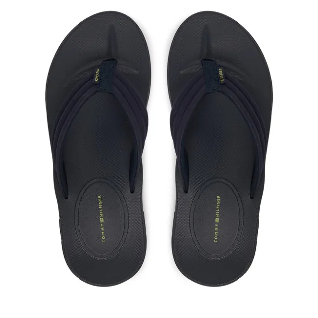 Japonki Tommy Hilfiger Molded Hilfiger Lth Beach Sandal FM0FM05802 Granatowy