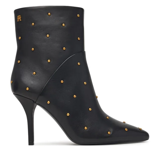 Botki Tommy Hilfiger High Heel Ankle Boot With Studs FW0FW09558 Czarny