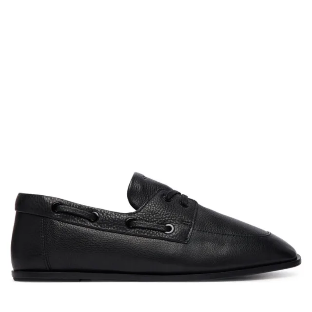 Półbuty Calvin Klein Ess Boatshoe Lth HW0HW03116 Czarny