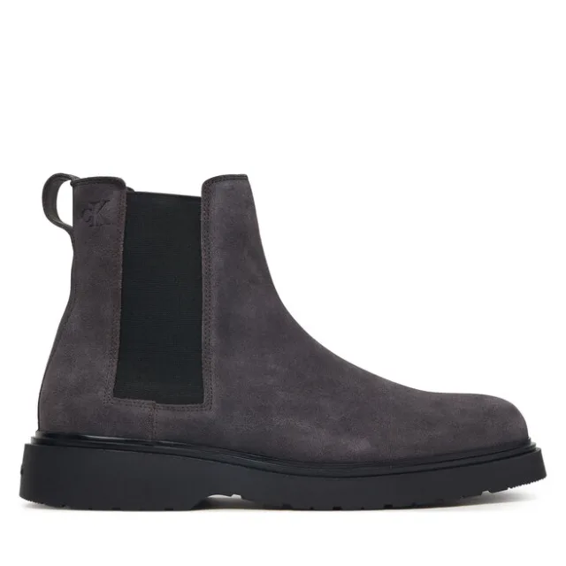 Sztyblety Calvin Klein Combat Ess Chelsea Boot Su YM0YM01372 Szary ciemny