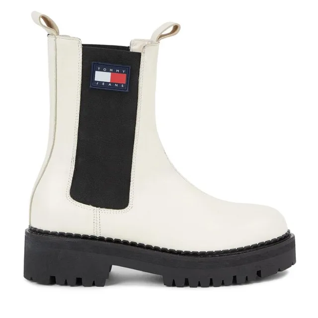 Sztyblety Tommy Jeans Tjw Urban Chelsea EN0EN02298 Biały