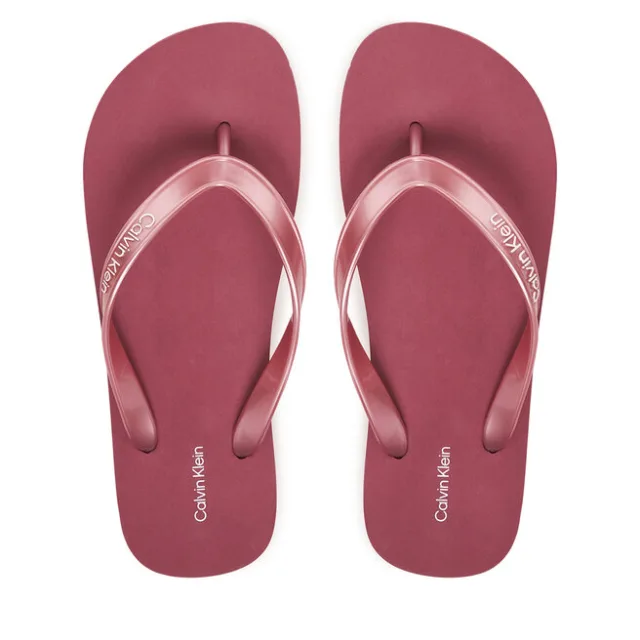 Japonki Calvin Klein Flatform Flip Flop Met Tpu HW0HW03120 Różowy