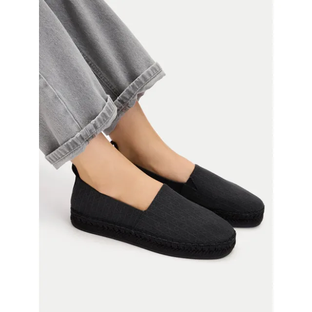 Espadryle Calvin Klein All Over CK HW0HW02933 Czarny