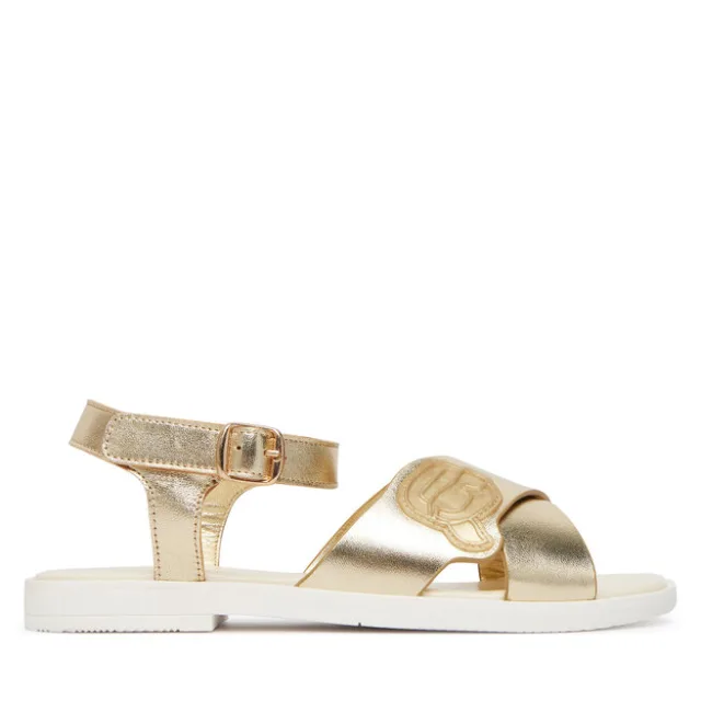 Sandały KARL LAGERFELD Z31256 S Złoty