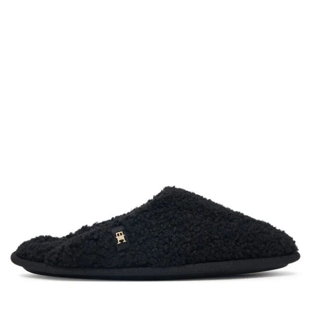 Kapcie Tommy Hilfiger Th House Shoes FW0FW09618 Czarny