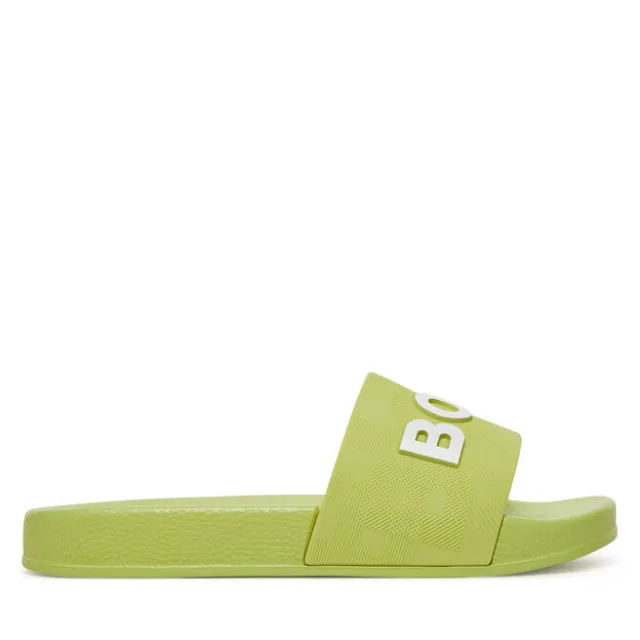 Klapki BOSS J51643 S Zielony