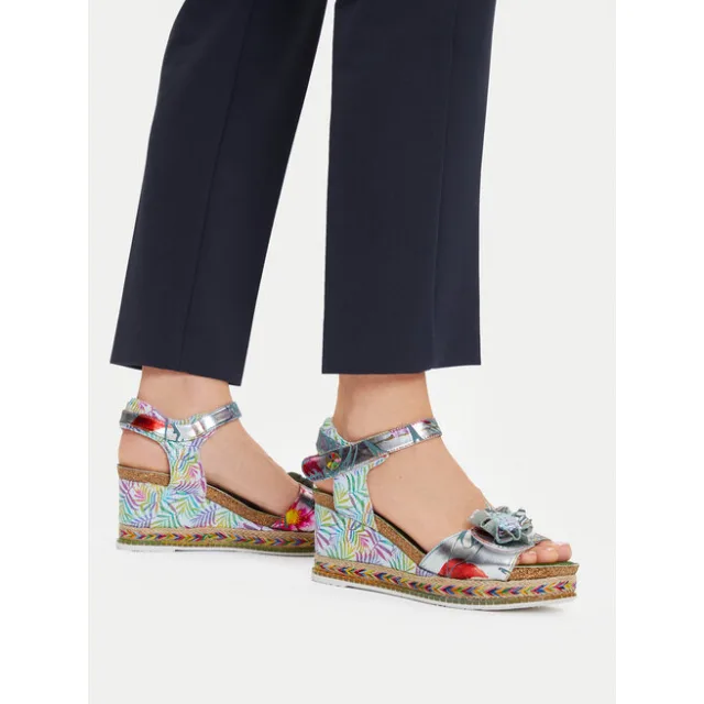 Espadryle Laura Vita Hacdeo 09 Srebrny