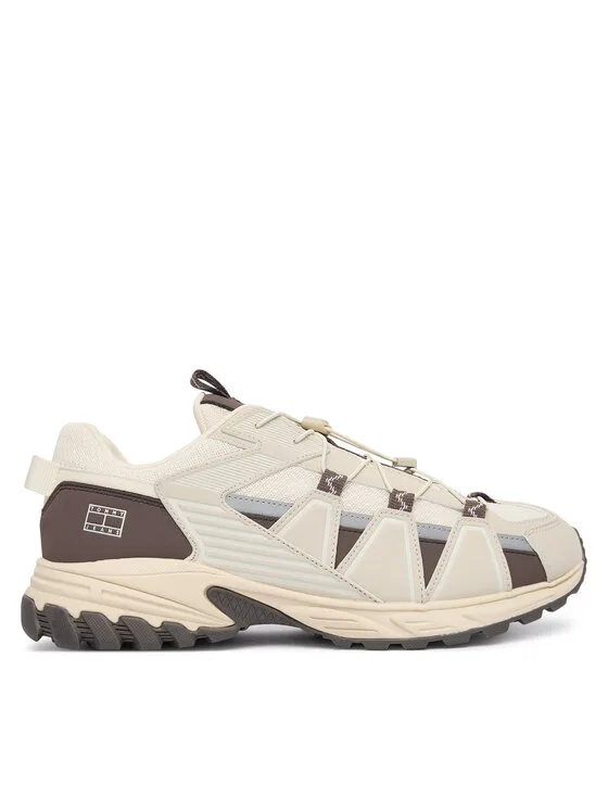 Sneakersy Tommy Jeans Tjm Outdoor Runner EM0EM01667 Écru