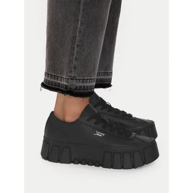 Sneakersy Tommy Jeans Tjw Platform Sneaker Leather Lc EN0EN03165 Czarny