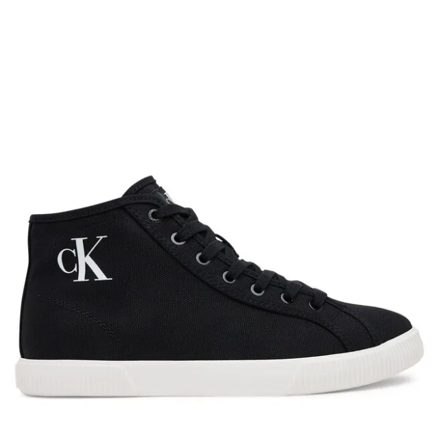 Sneakersy Calvin Klein Jeans Ess Vulc Mid Cv Mg Wn YW0YW01761 Czarny