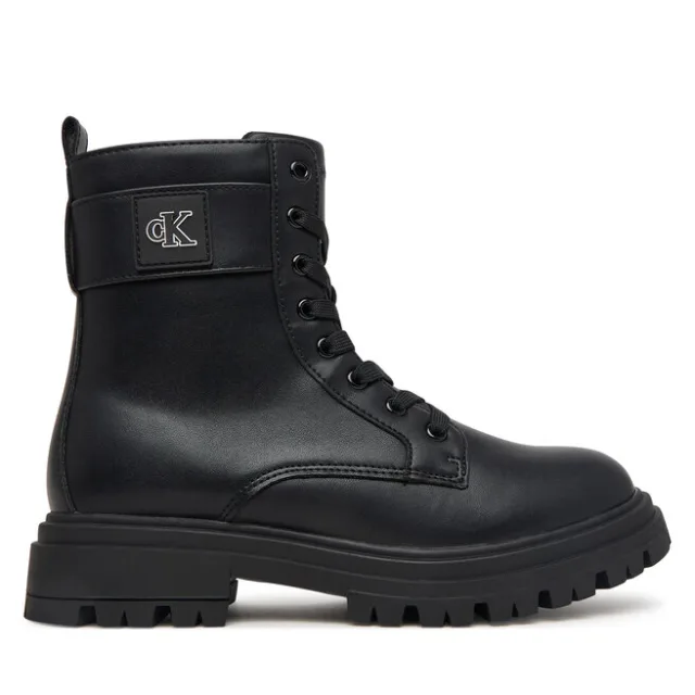 Trapery Calvin Klein Lace-Up Bootie V3A5-83420-1355 Czarny