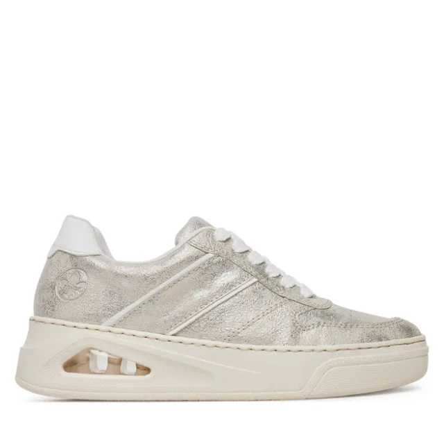 Sneakersy Rieker N6402-40 Srebrny