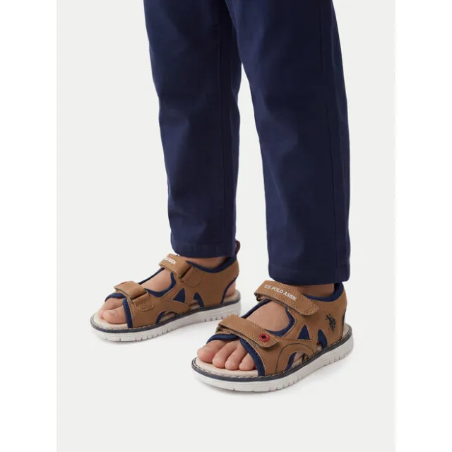Sandały U.S. Polo Assn. EO-GARDA002K/6Y1 Brązowy jasny