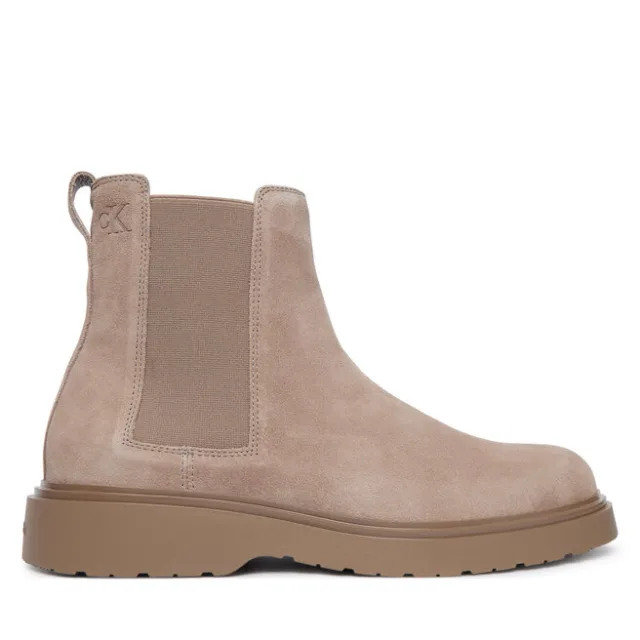 Sztyblety Calvin Klein Combat Ess Chelsea Boot Su YM0YM01372 Beżowy ciemny