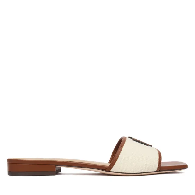 Klapki LAUREN RALPH LAUREN 802P04395003 Écru