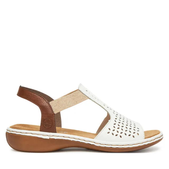 Sandały Rieker 65917-80 Biały