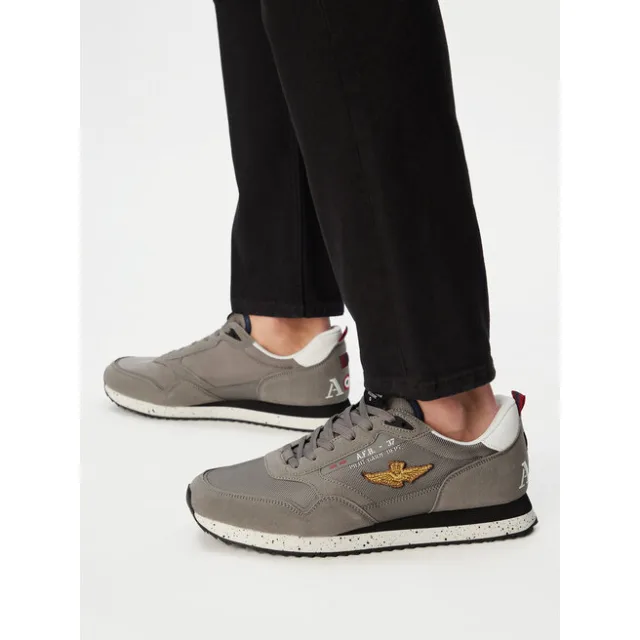 Sneakersy Aeronautica Militare 261SC0288UCT03545 Szary