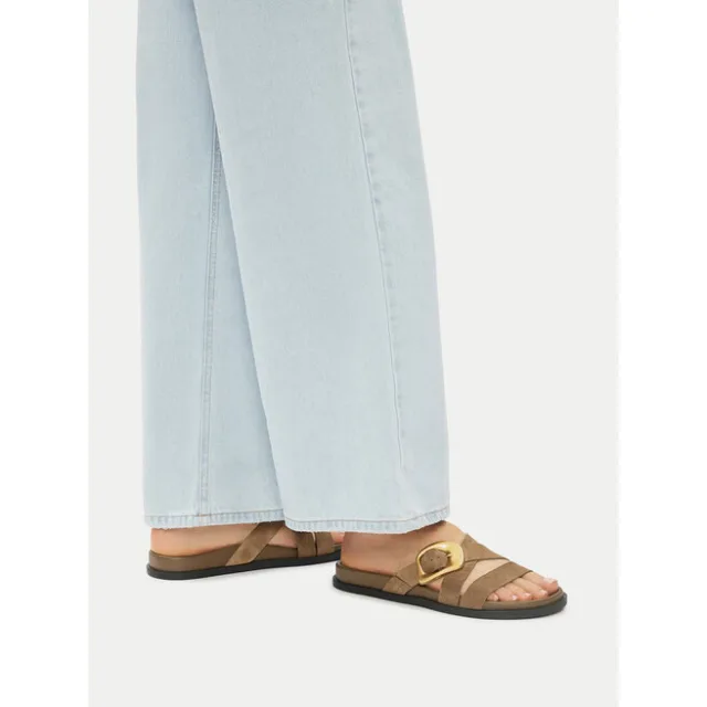 Klapki Gino Rossi MOIRA-E252765LM Khaki