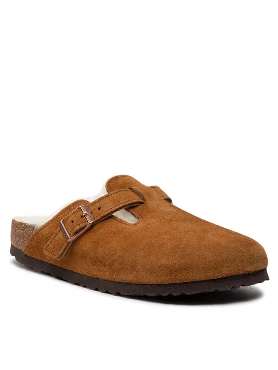 Klapki Birkenstock Boston Vl/Sheraling 1001141 Brązowy