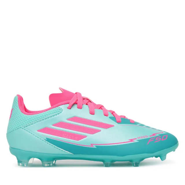 Buty do piłki nożnej adidas F50 League Messi Firm/Multi-Ground IH0931 Turkusowy