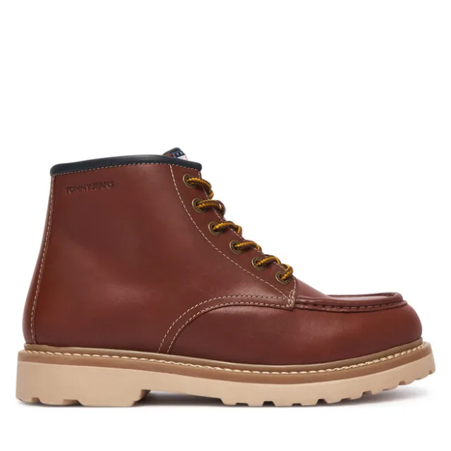 Trzewiki Tommy Jeans Archive '01 American Lth Boot EM0EM01779 Brązowy