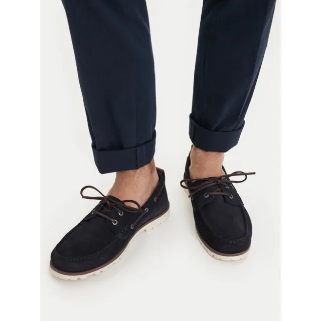 Mokasyny Tommy Hilfiger Light Sde FM0FM05747 Granatowy