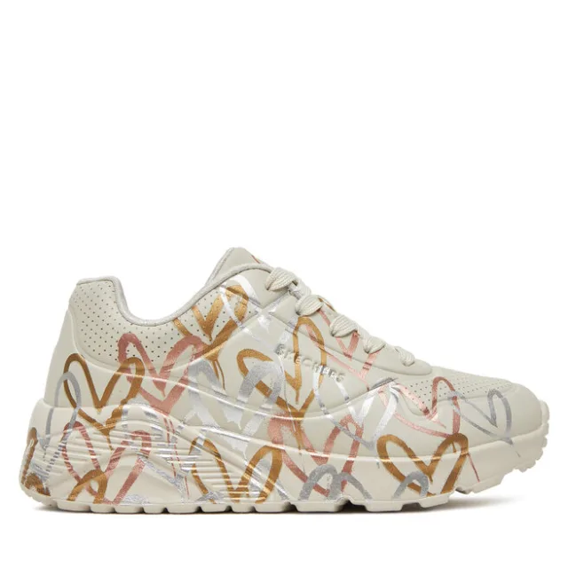 Sneakersy Skechers Uno Lite - Metallic 314067L/NTMT Biały