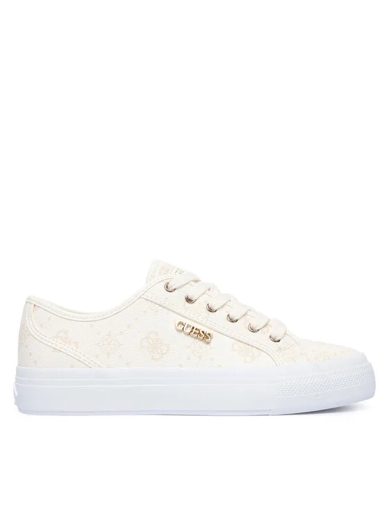 Guess Sneakersy FLTJ10 FAL12 Kremowy