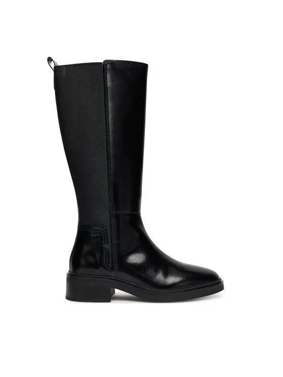 Kozaki Tommy Hilfiger Th Minimal Abrasivato Long Boot FW0FW08979 Czarny