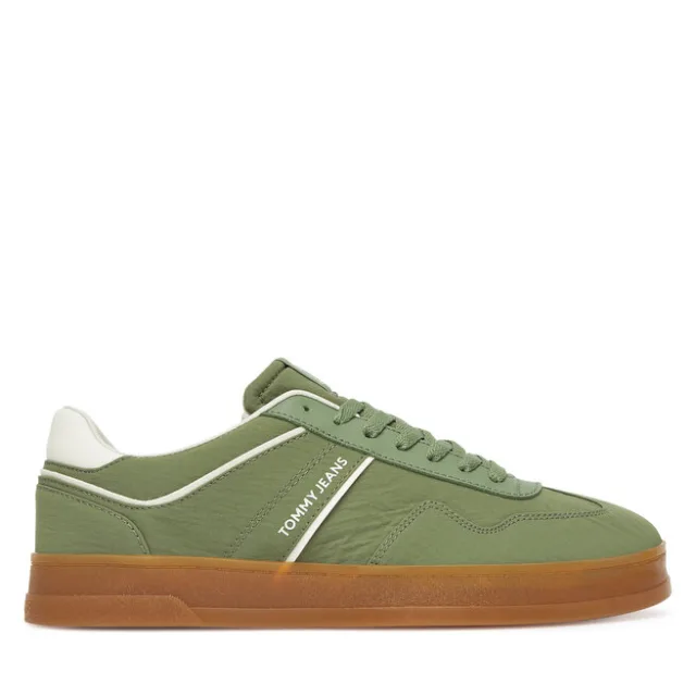 Sneakersy Tommy Jeans The Greenwich Mix Media EM0EM01586 Zielony