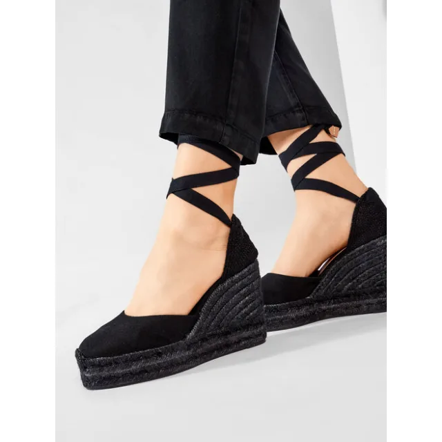 Espadryle Castañer Carina C/8ED/001 020966-100 Czarny