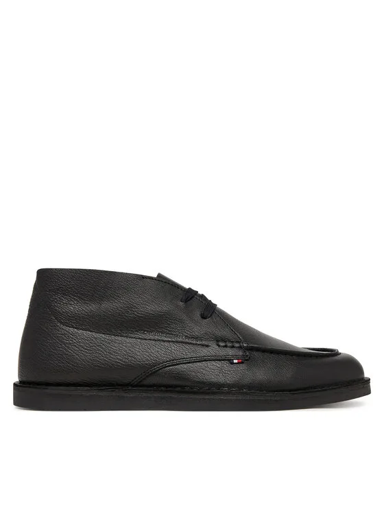 Półbuty Tommy Hilfiger Hilfiger Stitchdown Tbl Lth Chuk FM0FM05743 Czarny