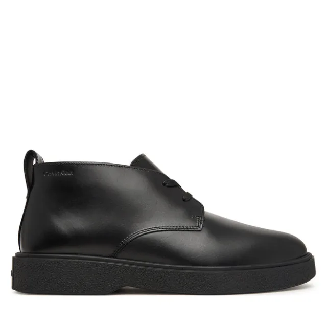Trzewiki Calvin Klein Text Rubber Desert Boot Lth HM0HM02255 Czarny