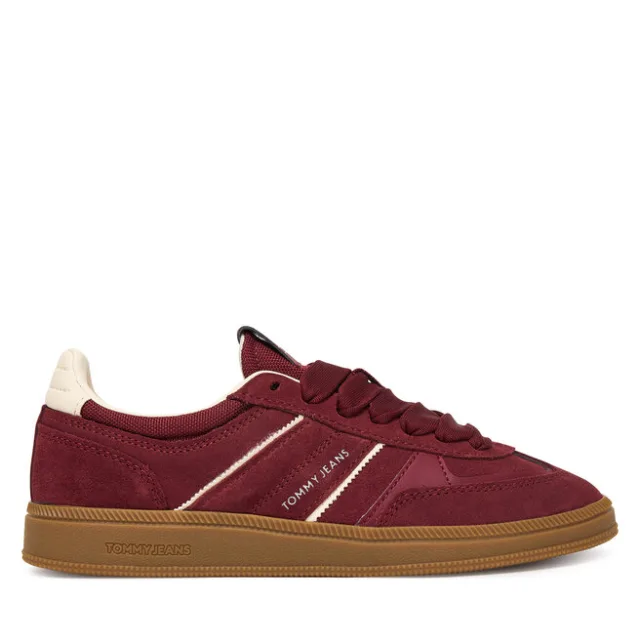 Sneakersy Tommy Jeans The Greenwich Edge Suede EN0EN02924 Bordowy