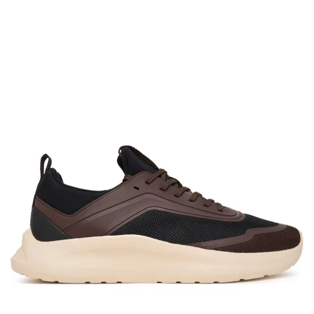 Sneakersy Calvin Klein Light Eva Run Lace Sock Mm HM0HM02164 Brązowy