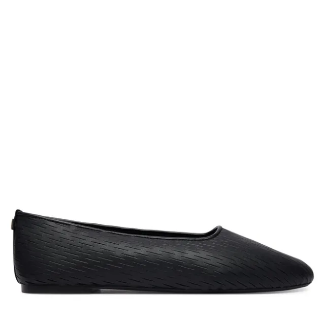 Baleriny Calvin Klein Oblique Ballerina Cut Lth HW0HW03033 Czarny