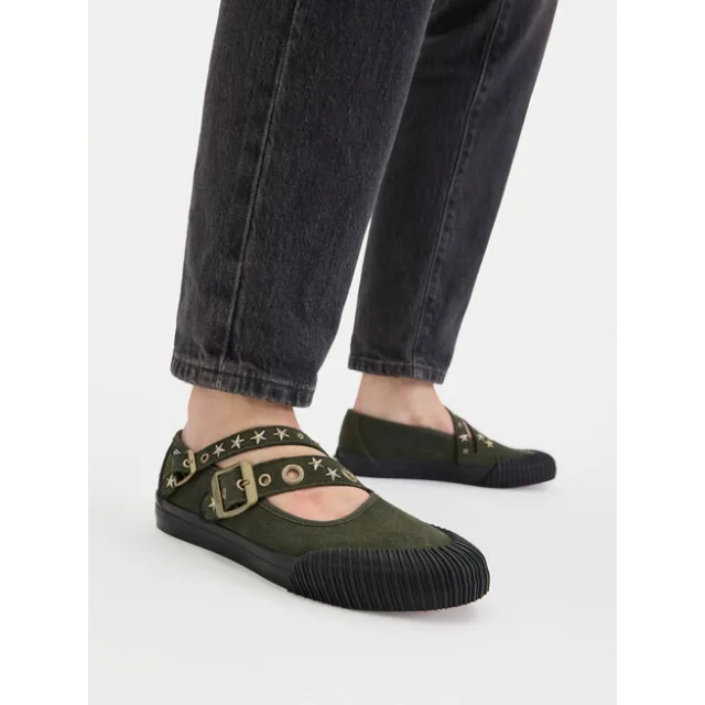 Baleriny Vans Mary Jane Straps VN000D9AOLV1 Zielony