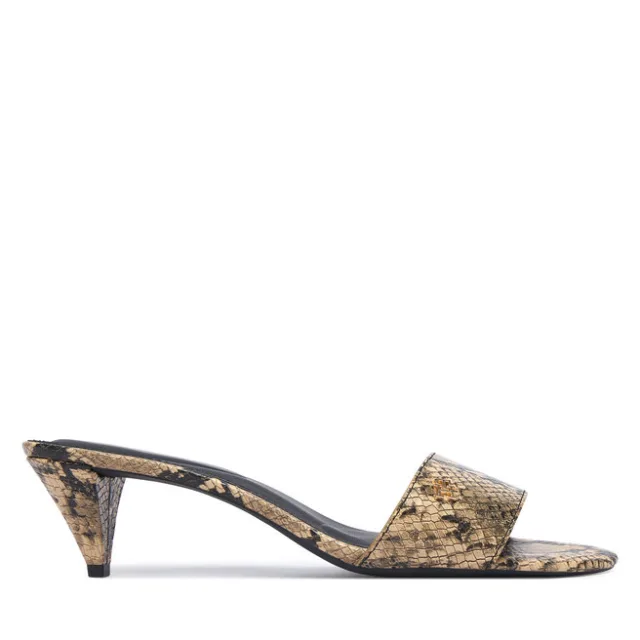 Klapki Tommy Hilfiger Th Mid Mule FW0FW09429 Beżowy