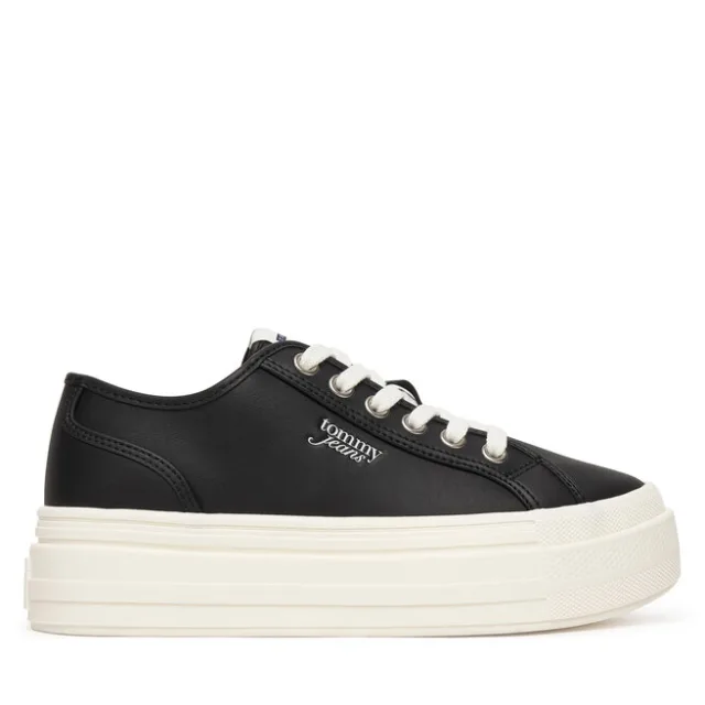 Sneakersy Tommy Jeans Tjw Flatform Sneaker Ltr EN0EN02964 Czarny