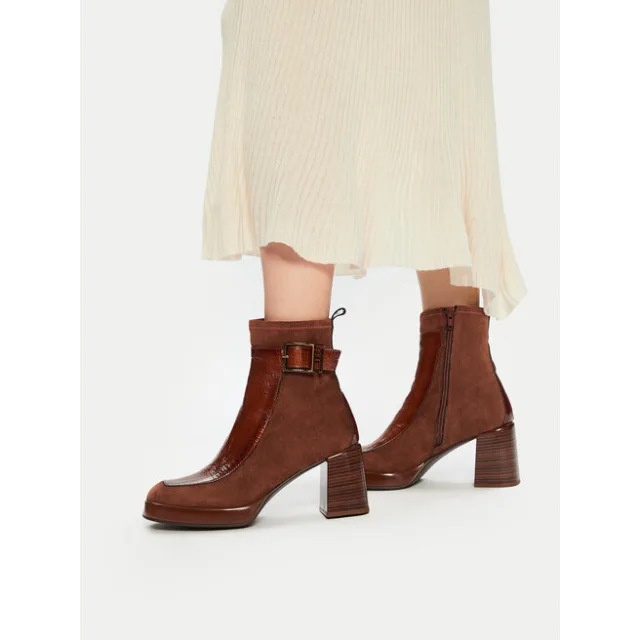 Botki Hispanitas Velour Str-I24 HI243664 Brązowy