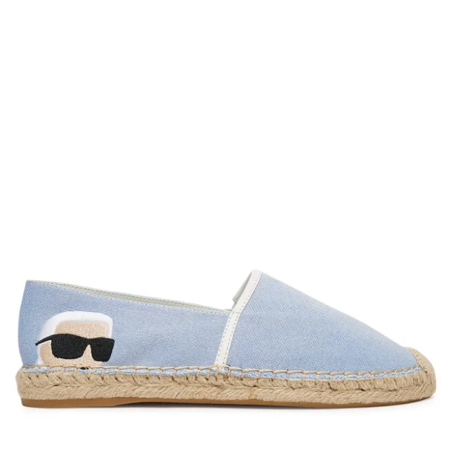 Espadryle KARL LAGERFELD Kamini KL80111G Błękitny