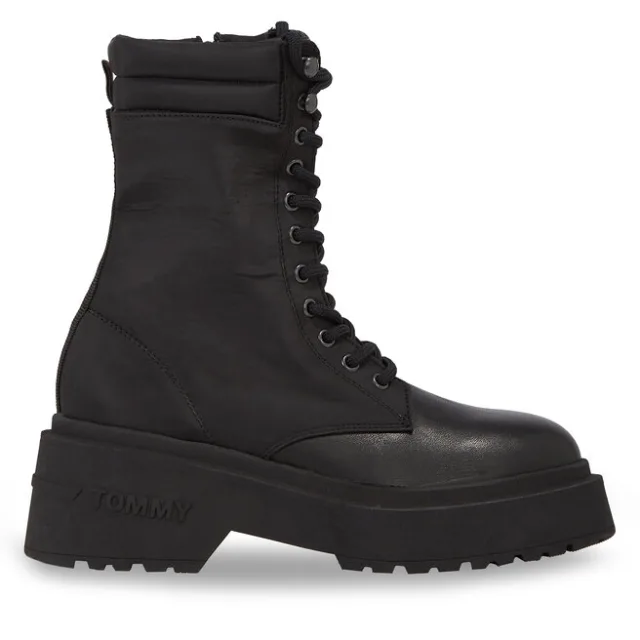 Trzewiki Tommy Jeans Tjw Lace Up Padded Boot EN0EN02405 Czarny