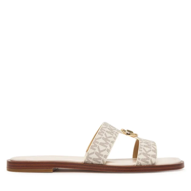 Klapki MICHAEL Michael Kors Ering Flat 40S6ERFS2B Écru