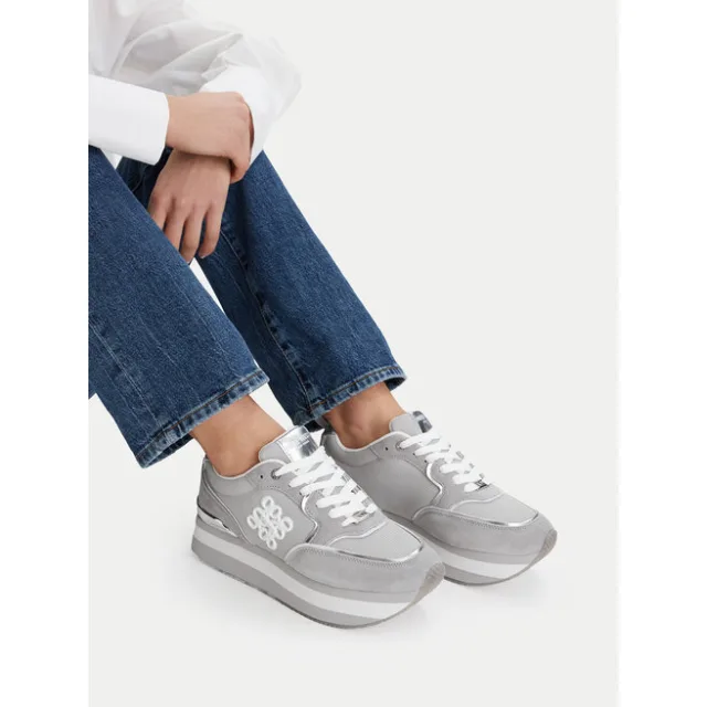 Sneakersy Nine West SS25-3C093 Srebrny
