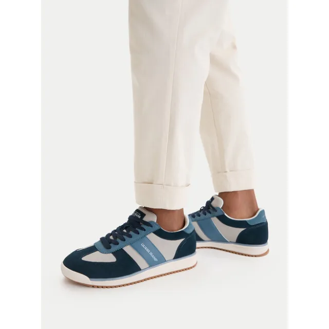 Sneakersy Guess Jeans EO-DELAND-01 WE Granatowy
