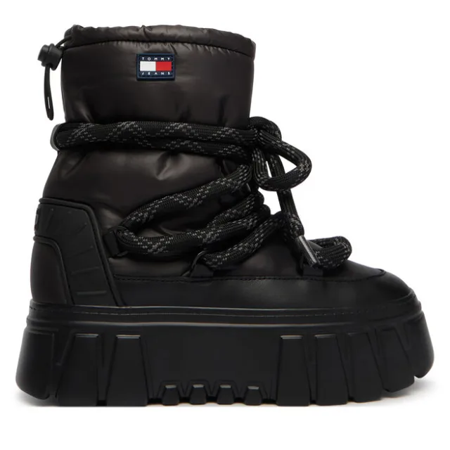 Śniegowce Tommy Jeans Tjw Platform Nylon Snowboot Wl EN0EN03163 Czarny