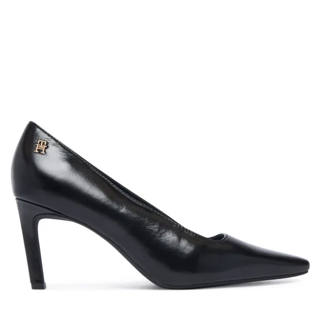 Szpilki Tommy Hilfiger Squared Toe High Heel Lth Pump FW0FW09510 Czarny