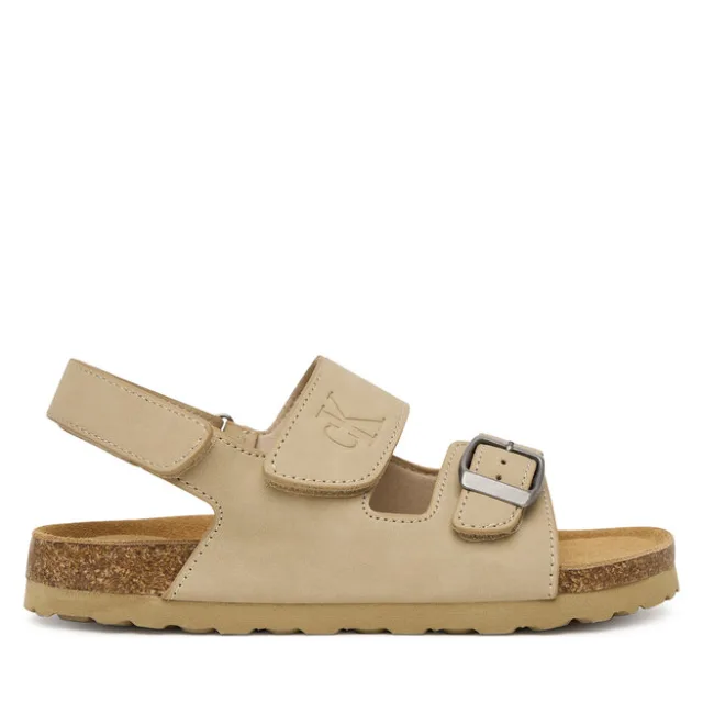 Sandały Calvin Klein Velcro V3X2-83328-0315 D Beżowy