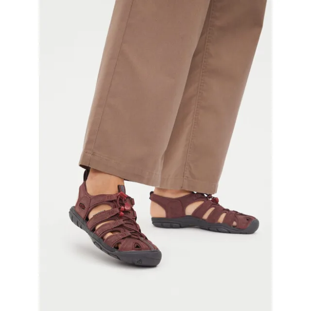 Sandały Keen Clearwater Cnx Lleather 1025088 Bordowy